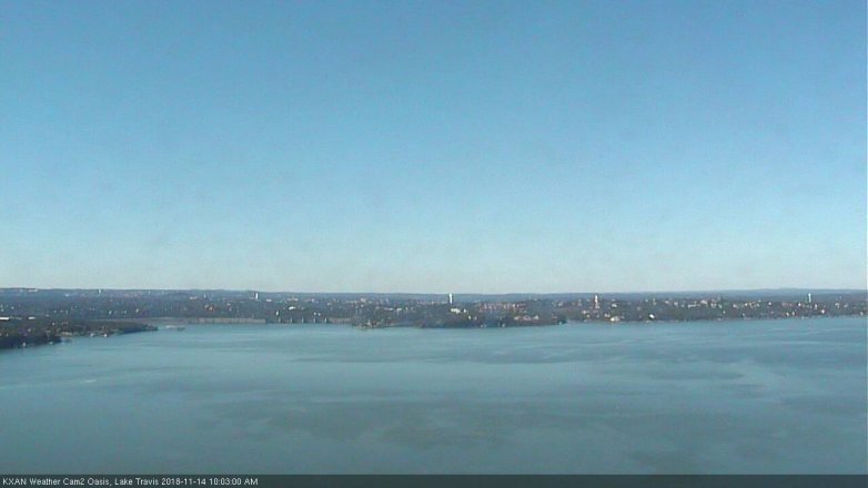 Lake Travis webcam, November 14, 2018 9:05 AM CT