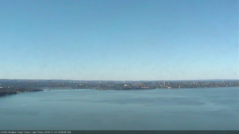 Lake Travis webcam, November 14, 2018 9:10 AM CT