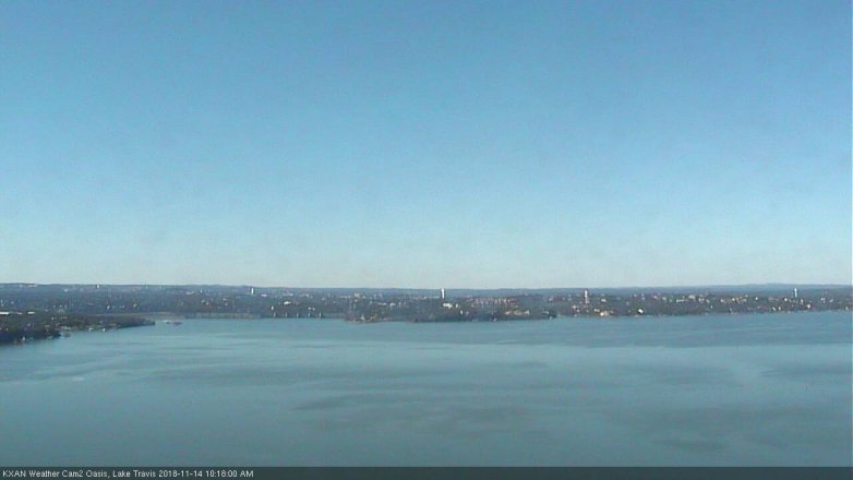 Lake Travis webcam, November 14, 2018 9:20 AM CT