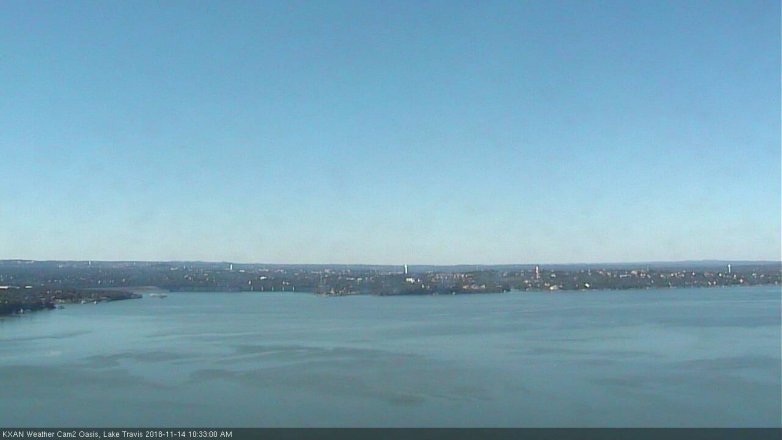 Lake Travis webcam, November 14, 2018 9:35 AM CT