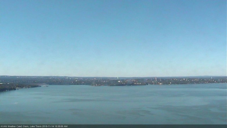 Lake Travis webcam, November 14, 2018 9:40 AM CT