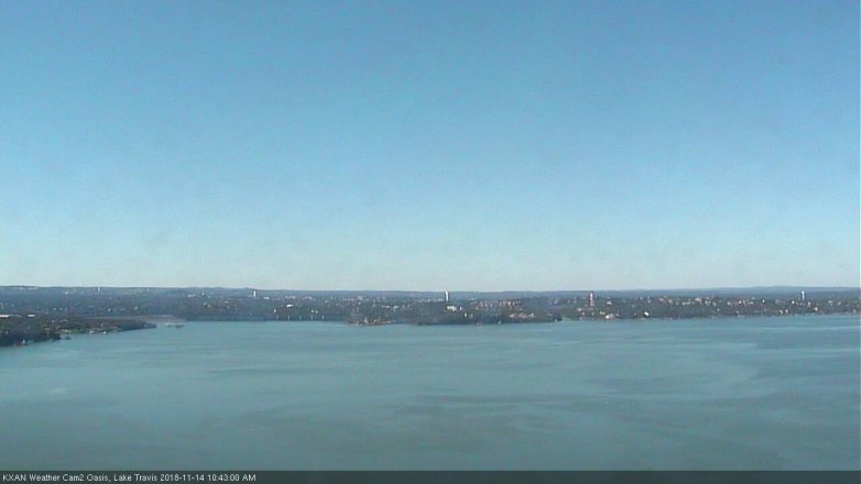 Lake Travis webcam, November 14, 2018 9:45 AM CT