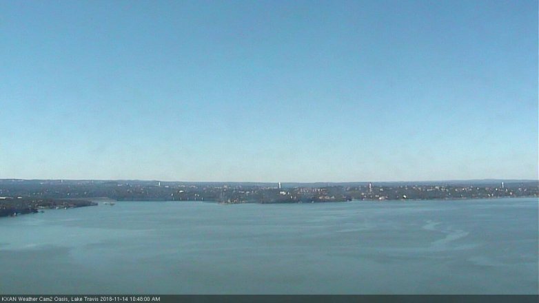 Lake Travis webcam, November 14, 2018 9:50 AM CT