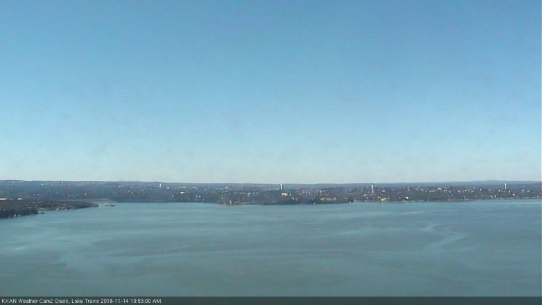 Lake Travis webcam, November 14, 2018 9:55 AM CT