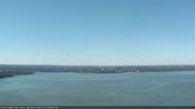 Lake Travis webcam, November 14, 2018 10:00 AM CT