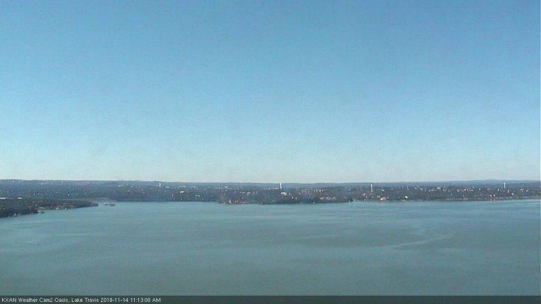 Lake Travis webcam, November 14, 2018 10:15 AM CT