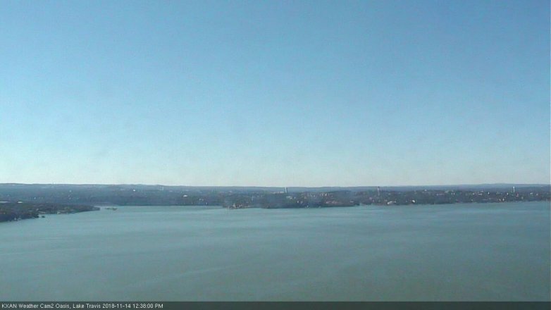 Lake Travis webcam, November 14, 2018 11:40 AM CT