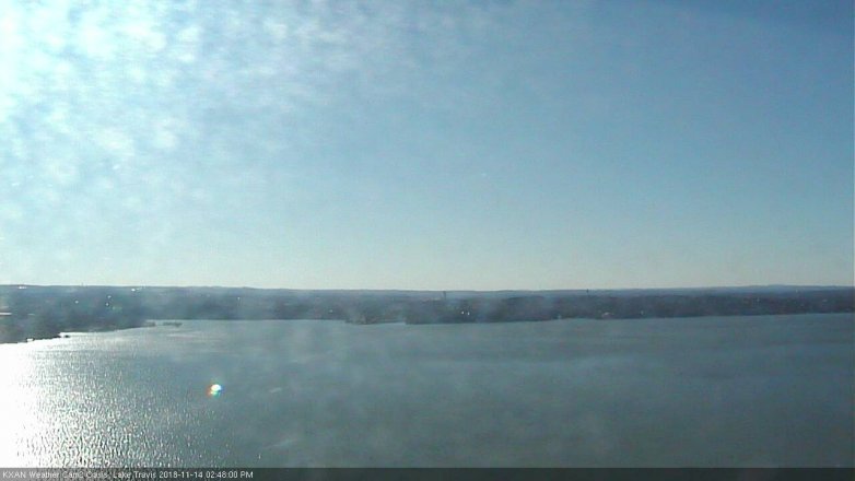 Lake Travis webcam, November 14, 2018 1:50 PM CT