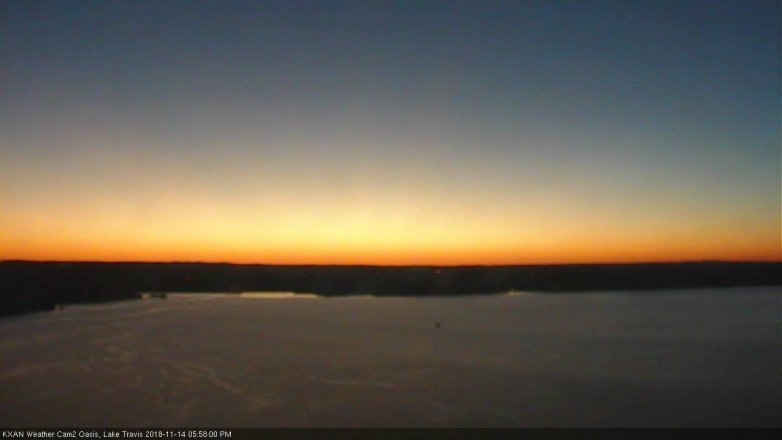 Lake Travis webcam, November 14, 2018 5:00 PM CT