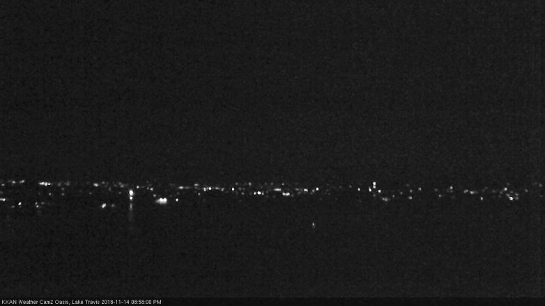 Lake Travis webcam, November 14, 2018 8:00 PM CT