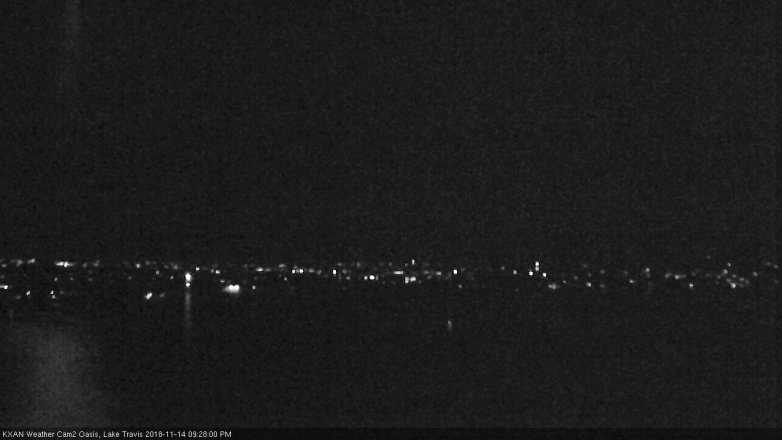 Lake Travis webcam, November 14, 2018 8:30 PM CT