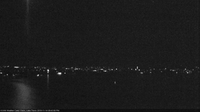 Lake Travis webcam, November 14, 2018 8:45 PM CT