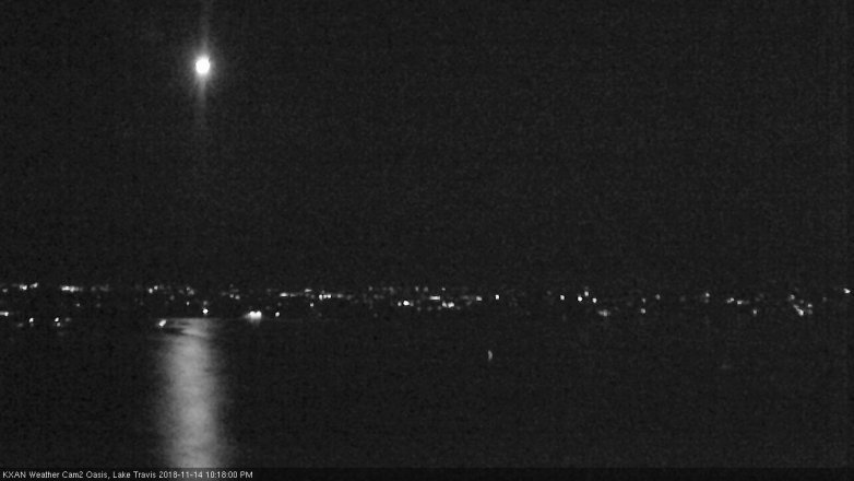 Lake Travis webcam, November 14, 2018 9:20 PM CT