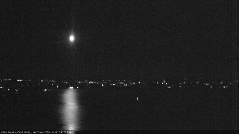 Lake Travis webcam, November 14, 2018 9:45 PM CT