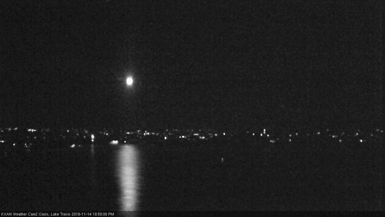 Lake Travis webcam, November 14, 2018 10:00 PM CT