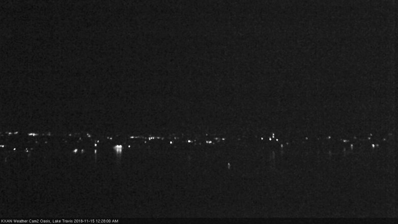 Lake Travis webcam, November 14, 2018 11:30 PM CT