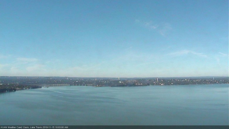 Lake Travis webcam, November 15, 2018 9:05 AM CT