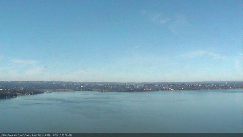 Lake Travis webcam, November 15, 2018 9:10 AM CT