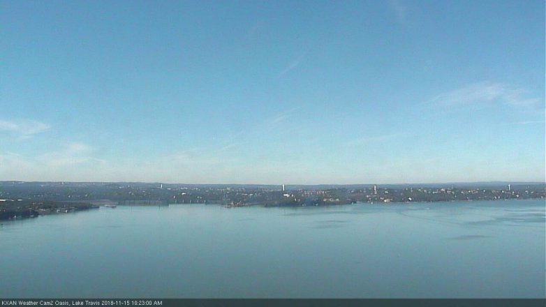 Lake Travis webcam, November 15, 2018 9:25 AM CT
