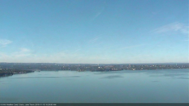 Lake Travis webcam, November 15, 2018 9:30 AM CT