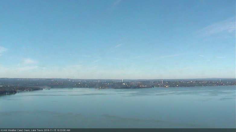 Lake Travis webcam, November 15, 2018 9:35 AM CT