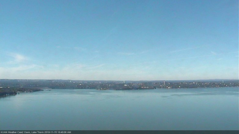 Lake Travis webcam, November 15, 2018 9:50 AM CT