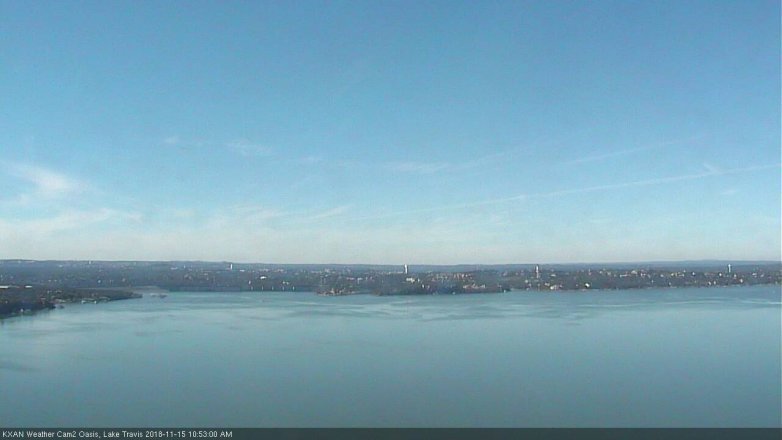 Lake Travis webcam, November 15, 2018 9:55 AM CT