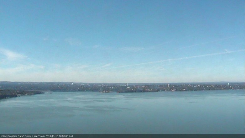 Lake Travis webcam, November 15, 2018 10:00 AM CT