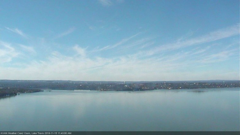 Lake Travis webcam, November 15, 2018 10:45 AM CT