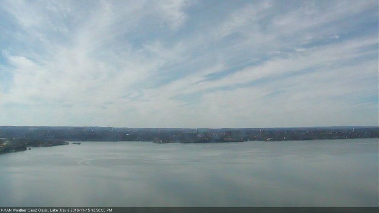 Lake Travis webcam, November 15, 2018 12:00 PM CT
