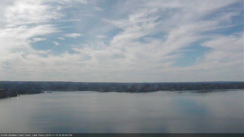 Lake Travis webcam, November 15, 2018 1:10 PM CT