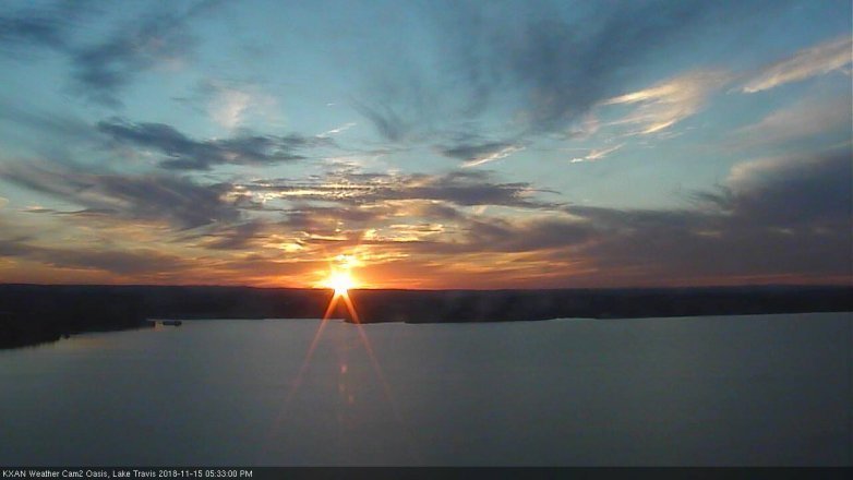 Lake Travis webcam, November 15, 2018 4:35 PM CT