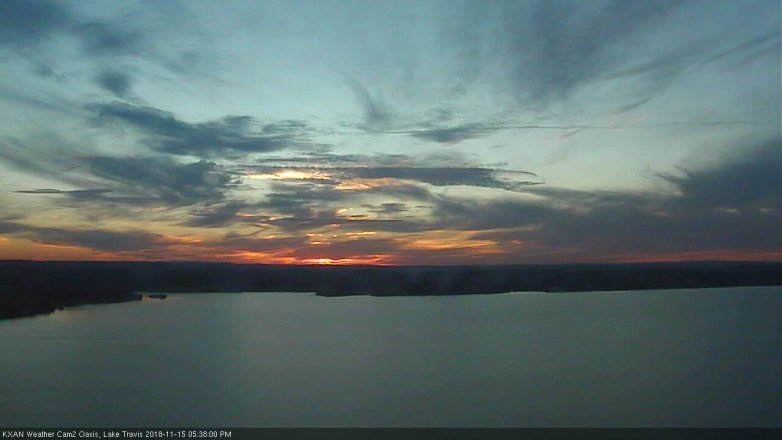 Lake Travis webcam, November 15, 2018 4:40 PM CT