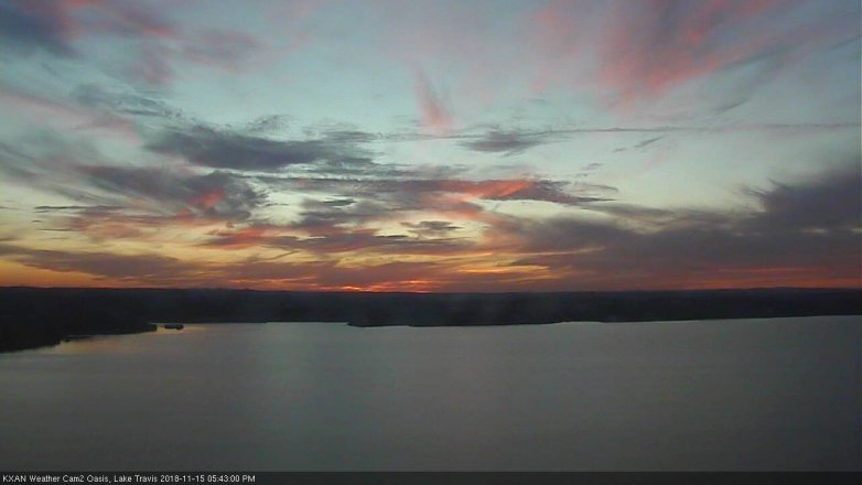 Lake Travis webcam, November 15, 2018 4:45 PM CT