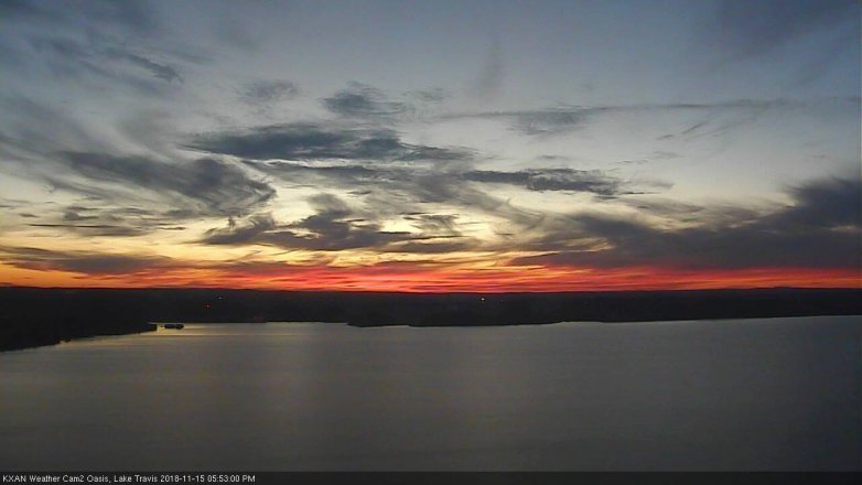 Lake Travis webcam, November 15, 2018 4:55 PM CT