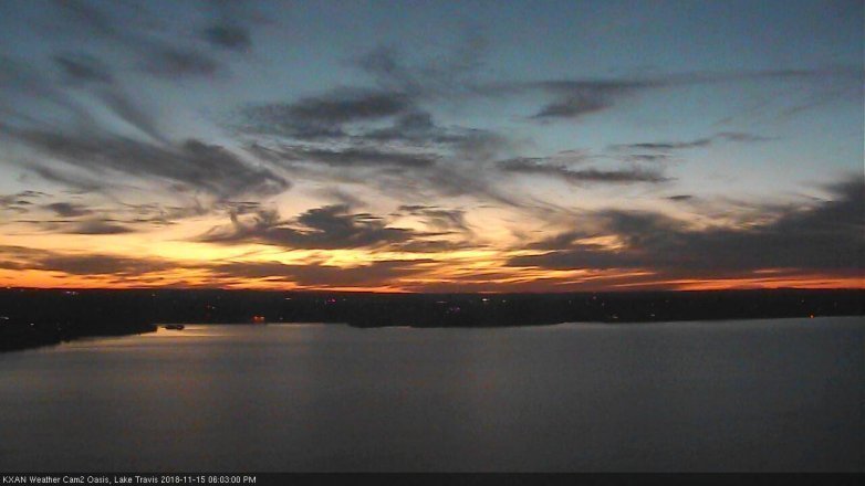 Lake Travis webcam, November 15, 2018 5:05 PM CT