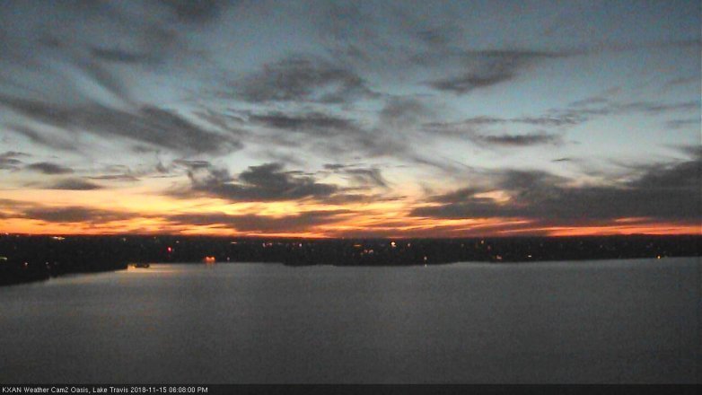 Lake Travis webcam, November 15, 2018 5:10 PM CT