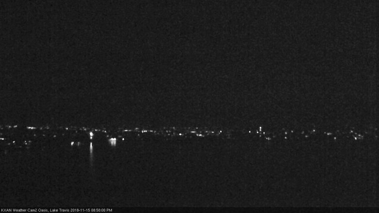 Lake Travis webcam, November 15, 2018 8:00 PM CT