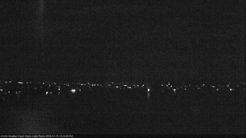 Lake Travis webcam, November 15, 2018 9:25 PM CT