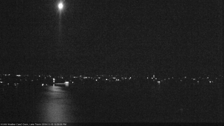 Lake Travis webcam, November 15, 2018 10:00 PM CT