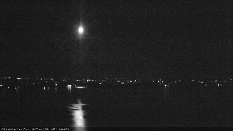 Lake Travis webcam, November 15, 2018 10:30 PM CT