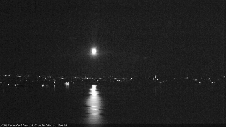 Lake Travis webcam, November 15, 2018 11:00 PM CT