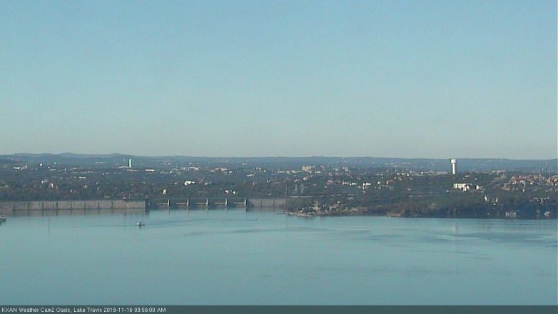 Lake Travis webcam, November 16, 2018 9:00 AM CT
