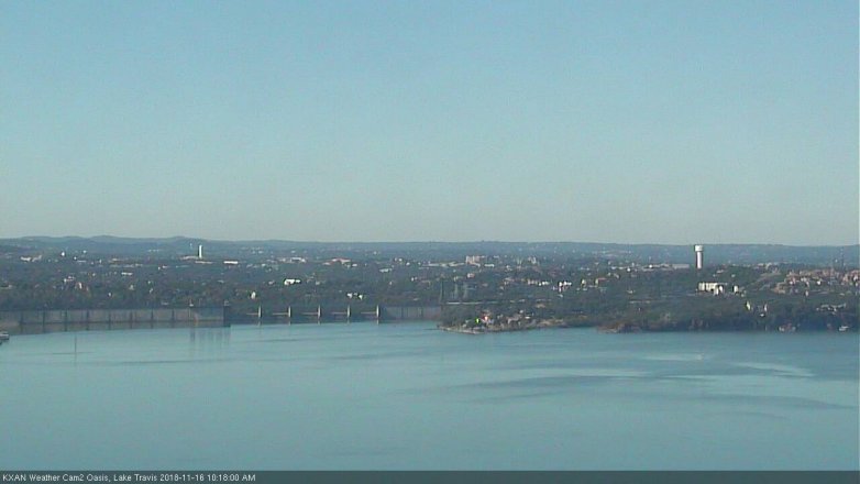 Lake Travis webcam, November 16, 2018 9:20 AM CT