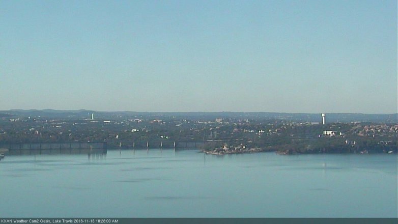 Lake Travis webcam, November 16, 2018 9:30 AM CT