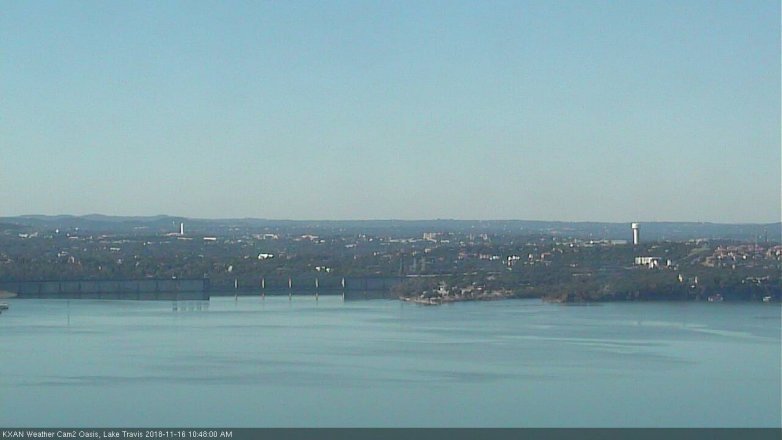 Lake Travis webcam, November 16, 2018 9:50 AM CT