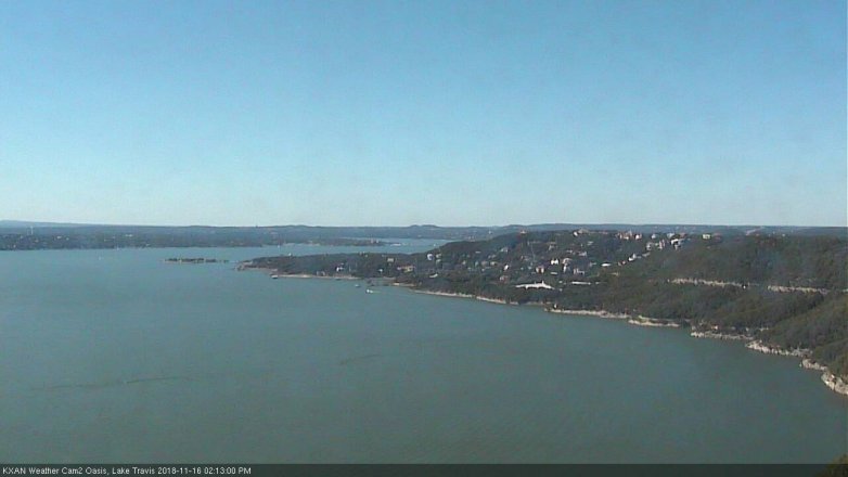 Lake Travis webcam, November 16, 2018 1:15 PM CT