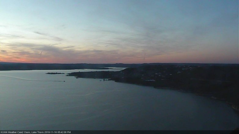 Lake Travis webcam, November 16, 2018 4:45 PM CT