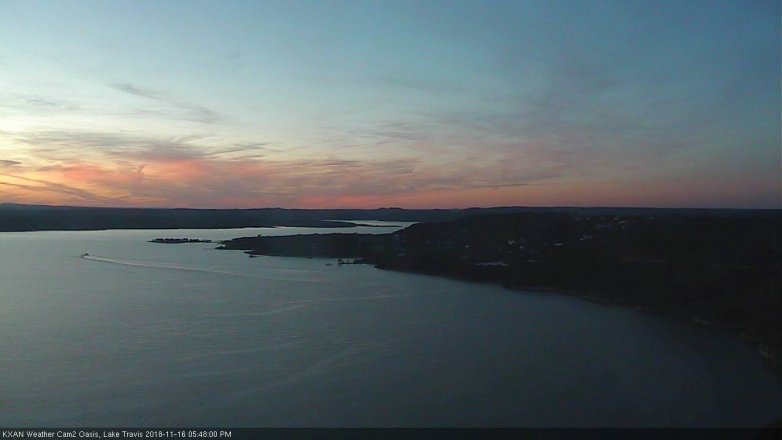 Lake Travis webcam, November 16, 2018 4:50 PM CT