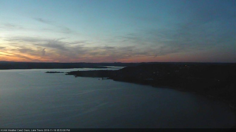 Lake Travis webcam, November 16, 2018 4:55 PM CT